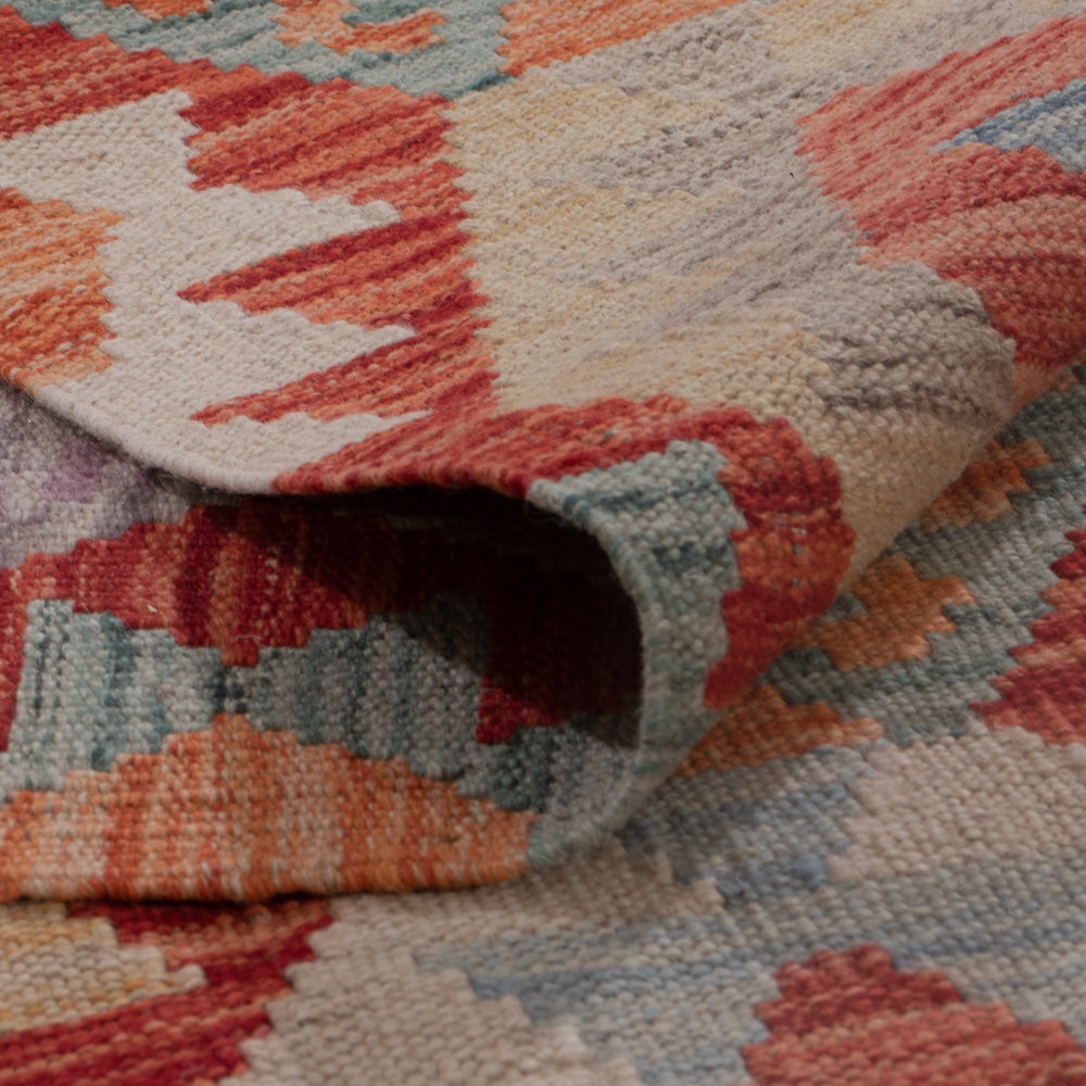 Kelim Teppich - Splash - 202 x 156 cm - mehrfarbig