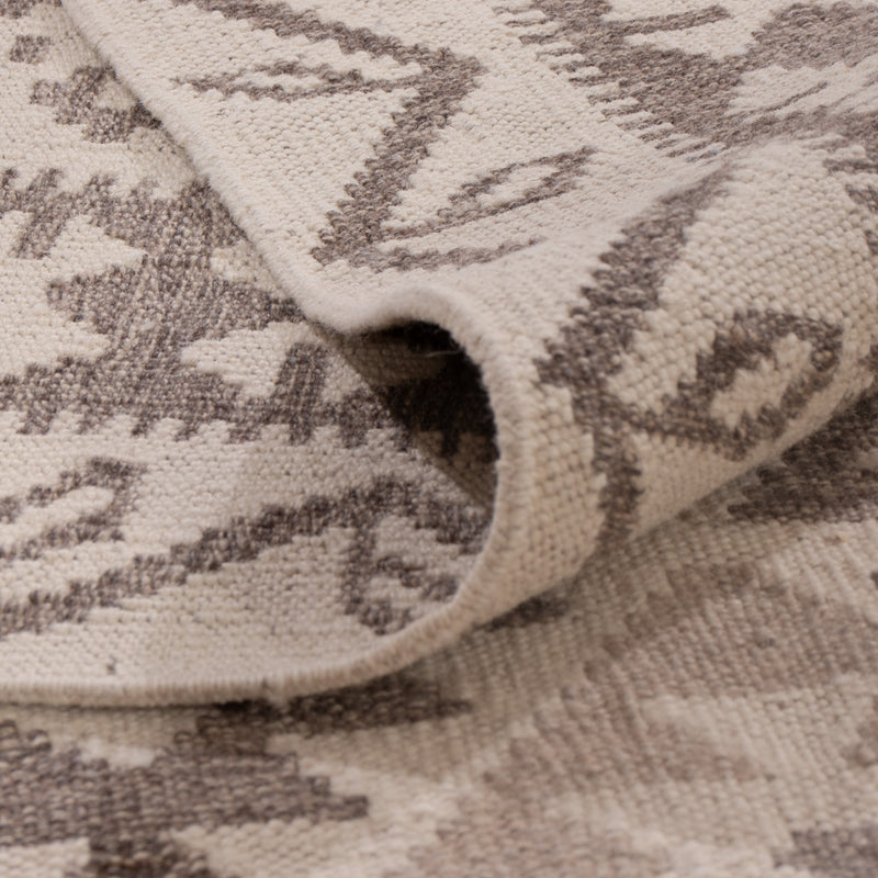 Kelim Teppich - Splash - 356 x 252 cm - hellgrau