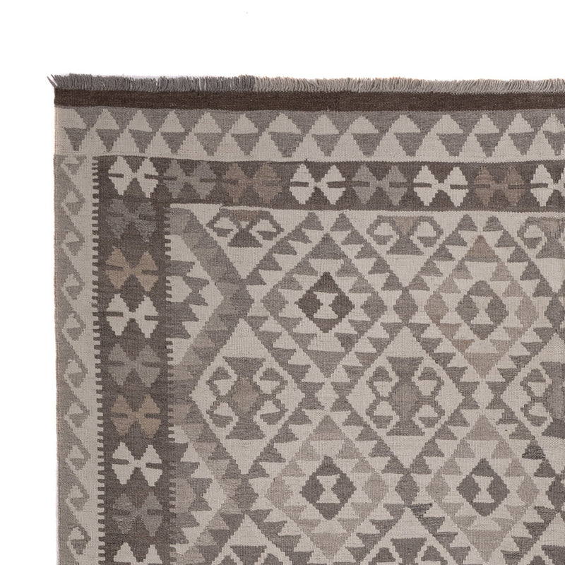 Kelim Teppich - Splash - 297 x 206 cm - hellgrau