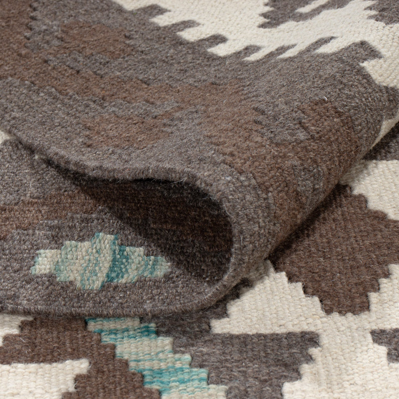 Kelim Teppich - Splash - 286 x 206 cm - dunkelgrau