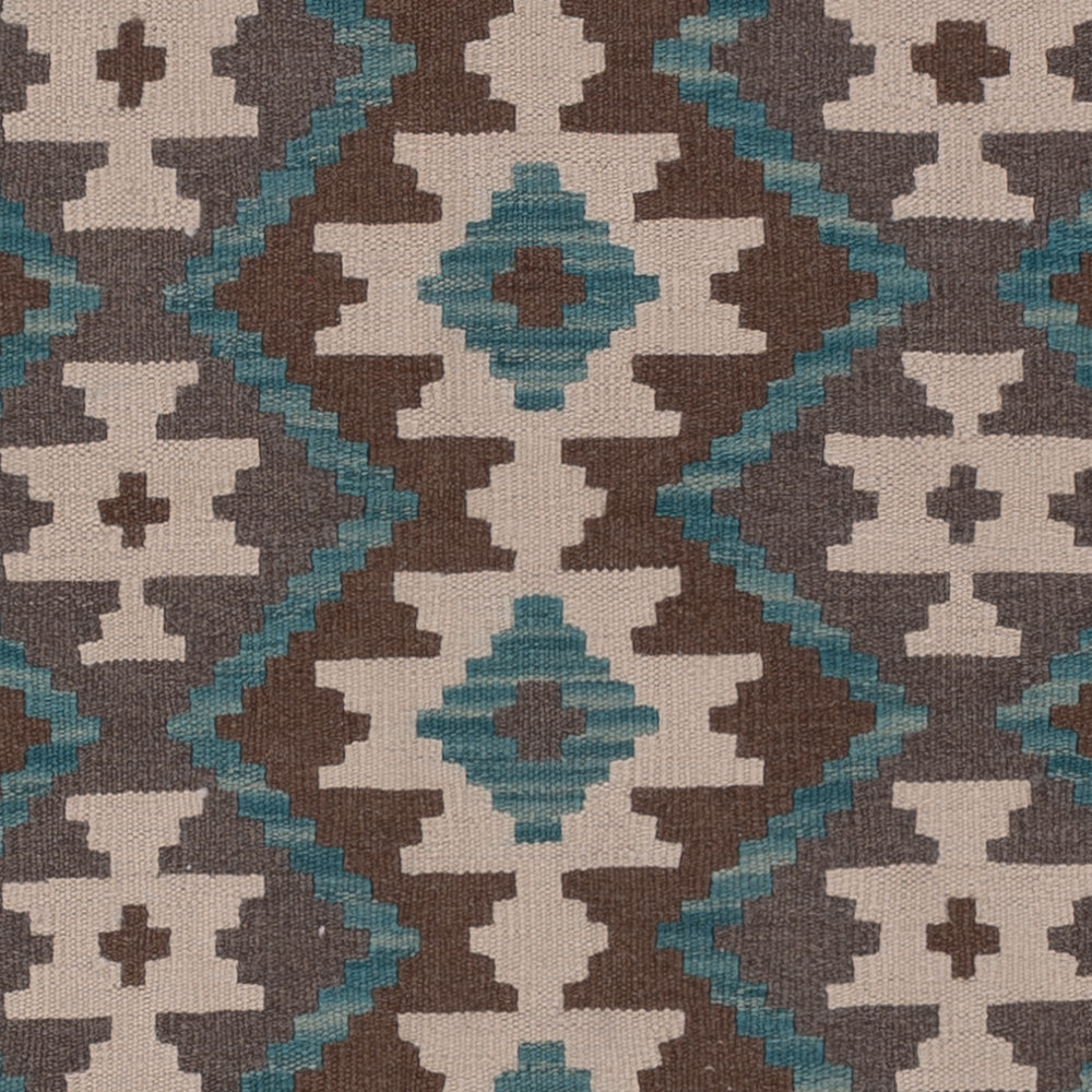 Kelim Teppich - Splash - 190 x 147 cm - dunkelgrün