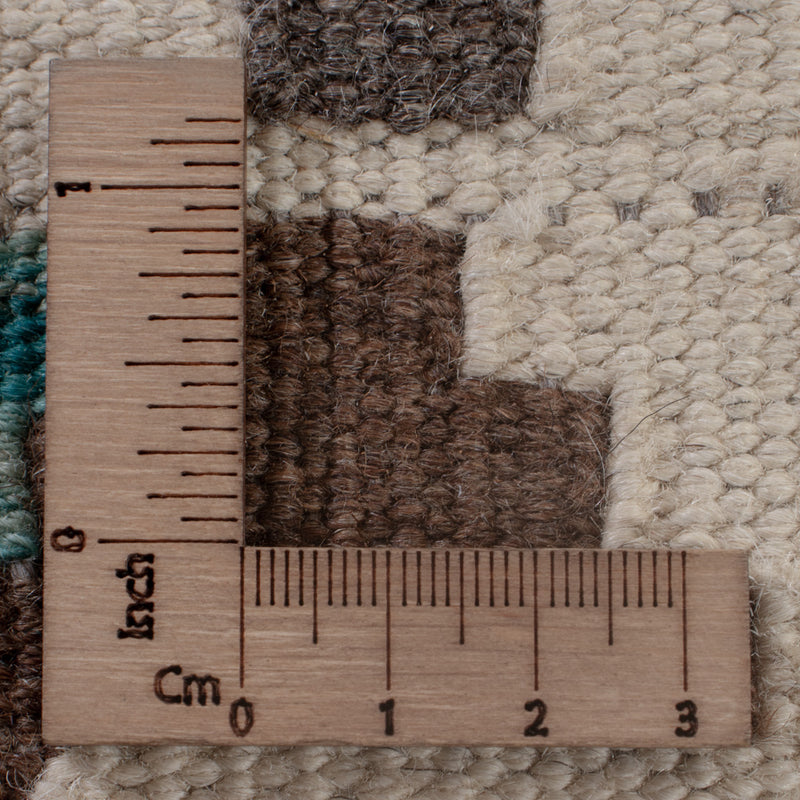 Kelim Teppich - Splash - 190 x 147 cm - dunkelgrün