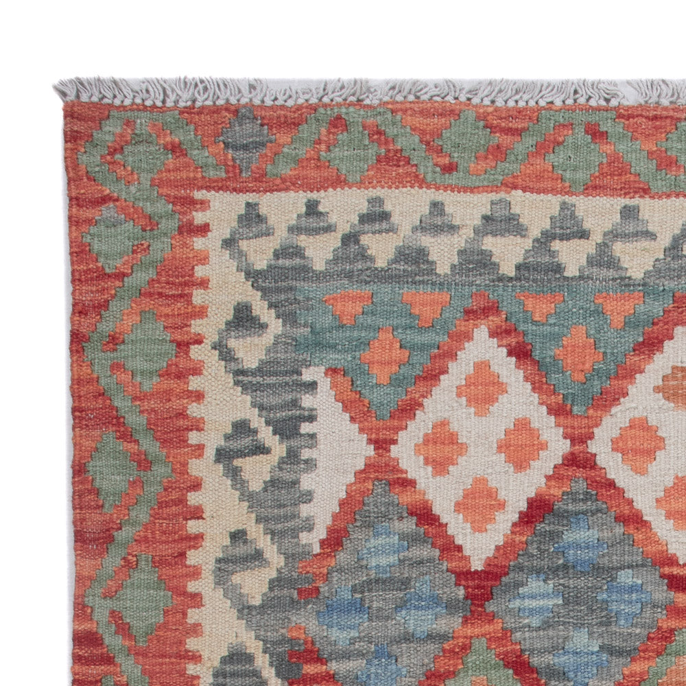 Kelim Teppich - Splash - 126 x 100 cm - mehrfarbig