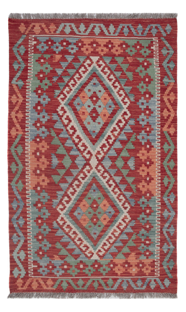 Kelim Teppich - Splash - 136 x 81 cm - mehrfarbig