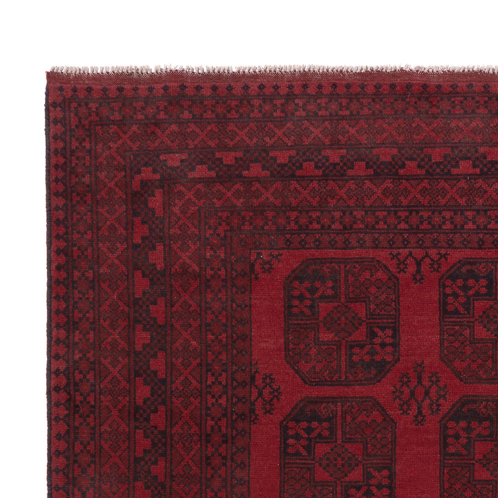 Afghan Teppich - Filpa - 293 x 197 cm - dunkelrot