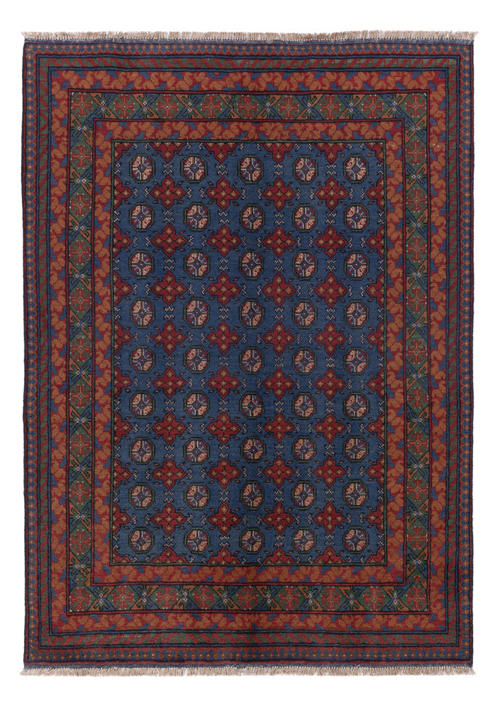 Afghan Teppich - Filpa - 201 x 150 cm - dunkelblau