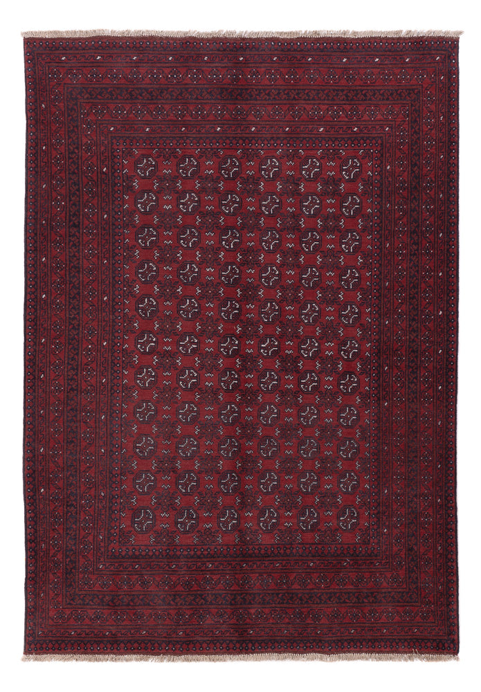 Afghan Teppich - Filpa - 238 x 166 cm - dunkelrot