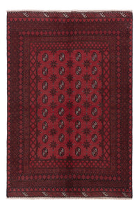 Afghan Teppich - Filpa - 242 x 164 cm - dunkelrot