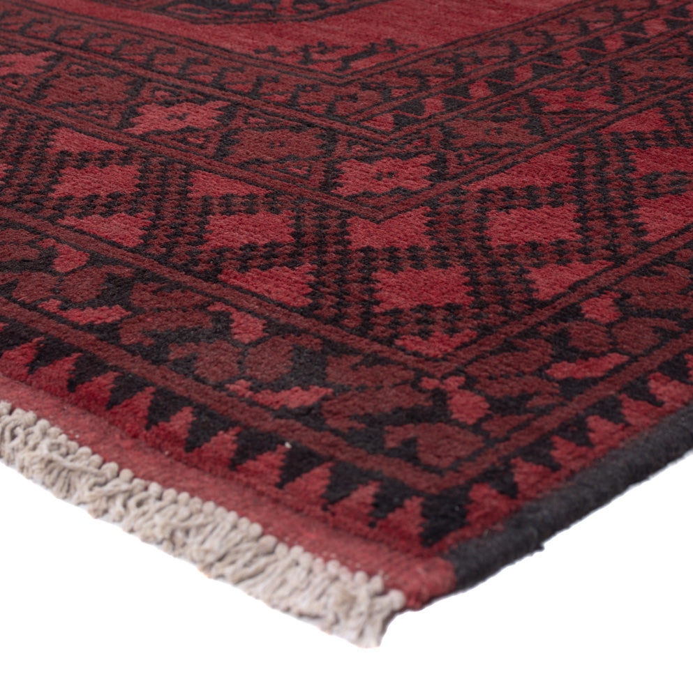 Afghan Teppich - Filpa - 242 x 162 cm - dunkelrot