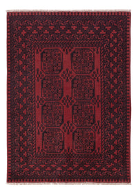 Afghan Teppich - Filpa - 198 x 142 cm - dunkelrot