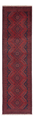 Läufer Afghan - Kunduz - 290 x 80 cm - dunkelrot