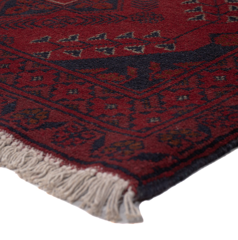 Läufer Afghan - Kunduz - 290 x 80 cm - dunkelrot