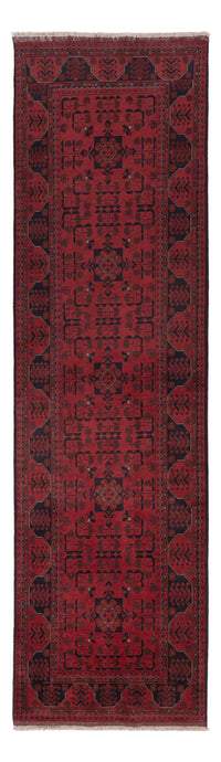 Läufer Afghan - Kunduz - 295 x 79 cm - dunkelrot