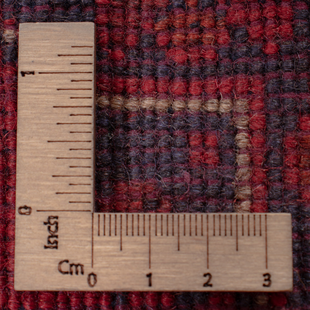 Läufer Afghan - Kunduz - 298 x 81 cm - dunkelrot