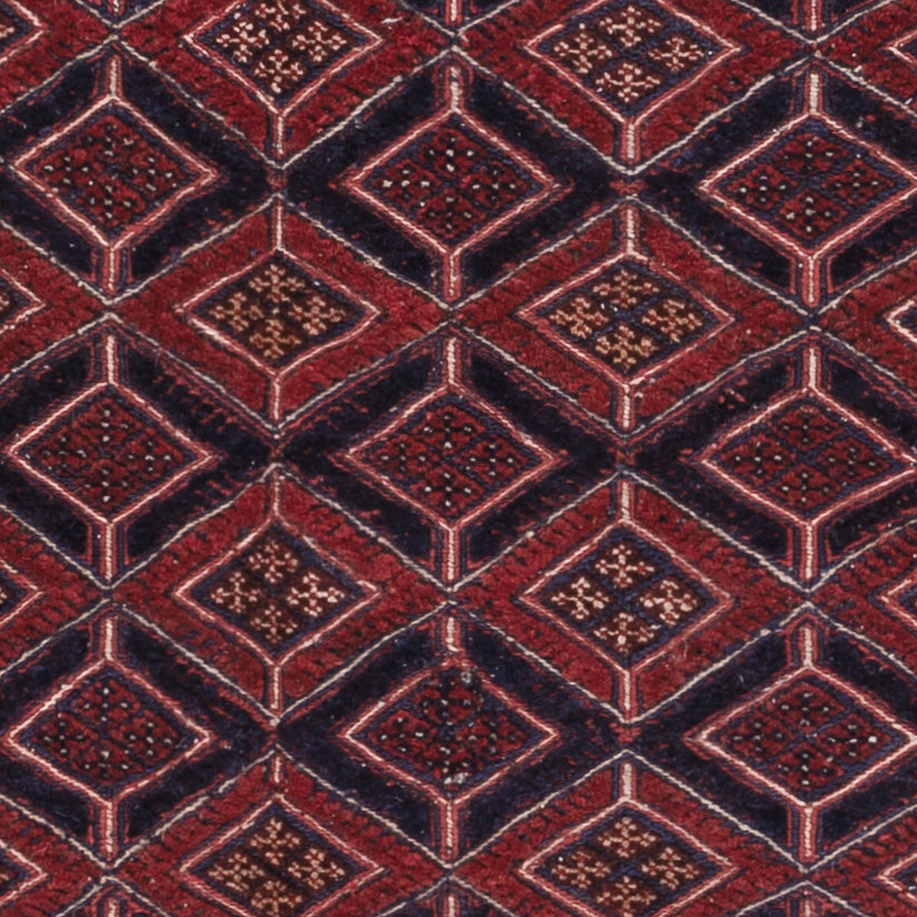 Kelim Teppich - Oriental quadratisch  - 187 x 161 cm - dunkelrot