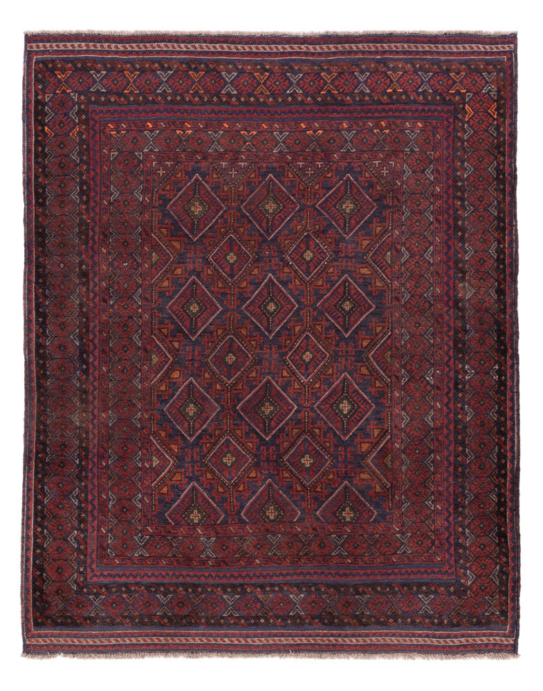 Kelim Teppich - Oriental - 195 x 159 cm - dunkelrot