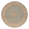 Ziegler Teppich 200x202cm - Orientteppich - Rund / Hellblau / 200 x 202 cm Rund
