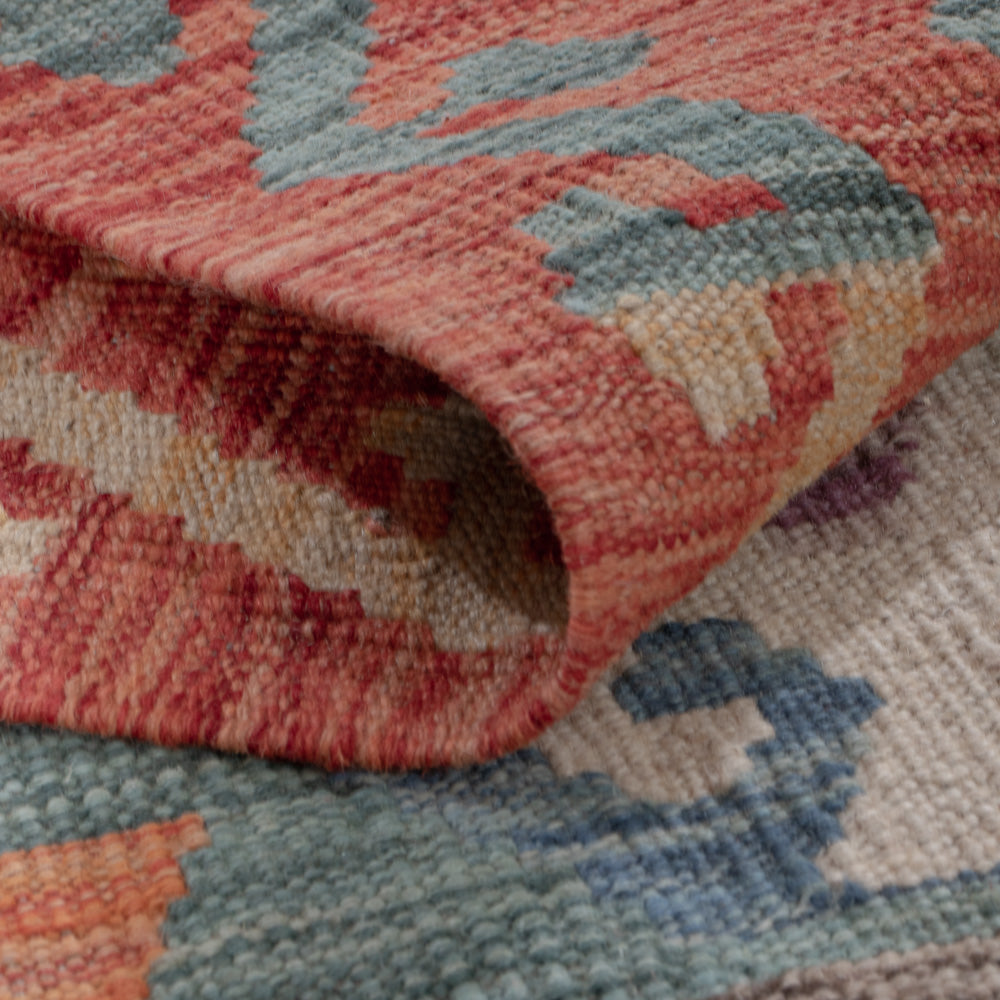 Läufer Kelim - Splash - 200 x 80 cm - mehrfarbig