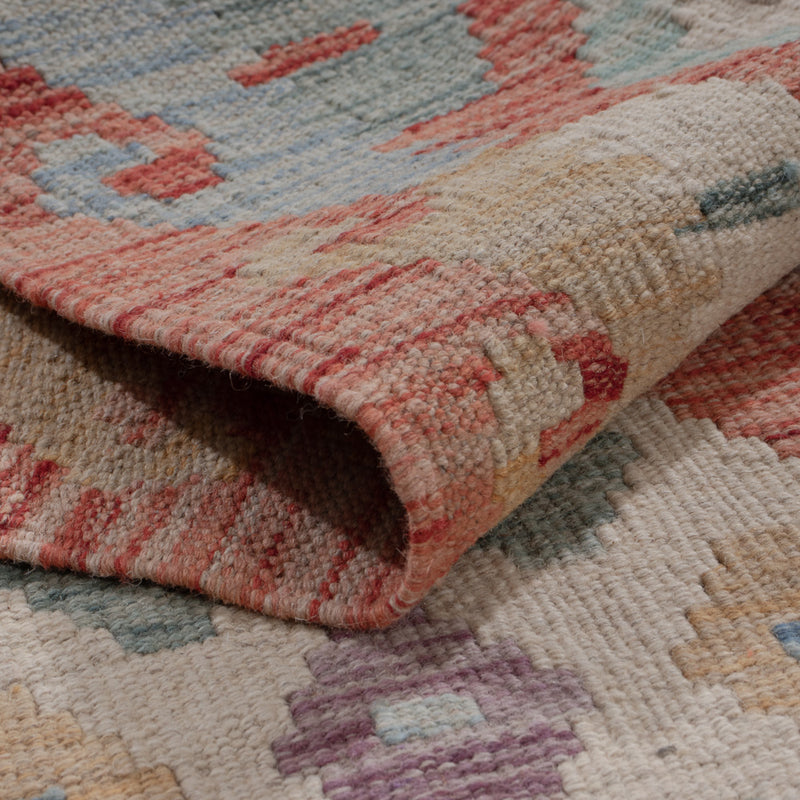 Läufer Kelim - Splash - 295 x 82 cm - mehrfarbig