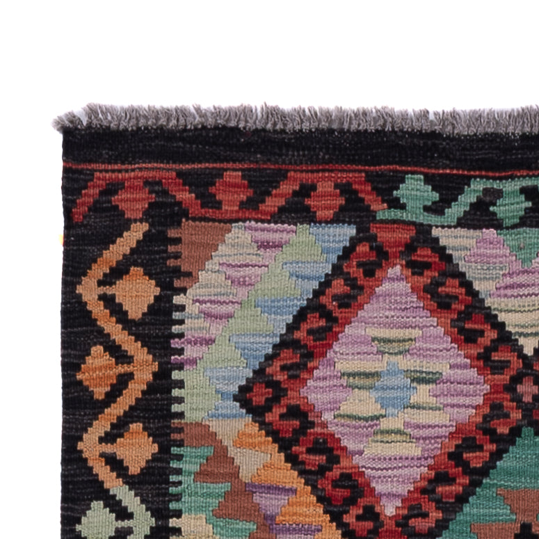 Läufer Kelim - Splash - 305 x 87 cm - mehrfarbig