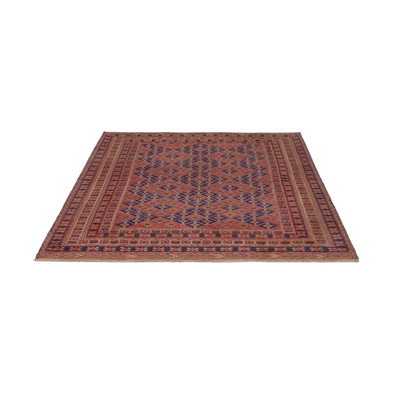 Kelim Teppich - Oriental quadratisch  - 183 x 157 cm - dunkelrot