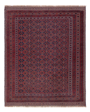 Kelim Teppich - Oriental - 195 x 159 cm - dunkelrot