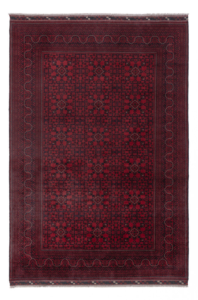 Afghan Teppich - Kunduz - 288 x 198 cm - dunkelrot