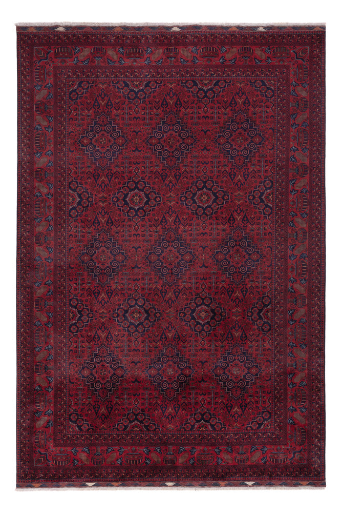 Afghan Teppich - Royal - 300 x 202 cm - dunkelrot