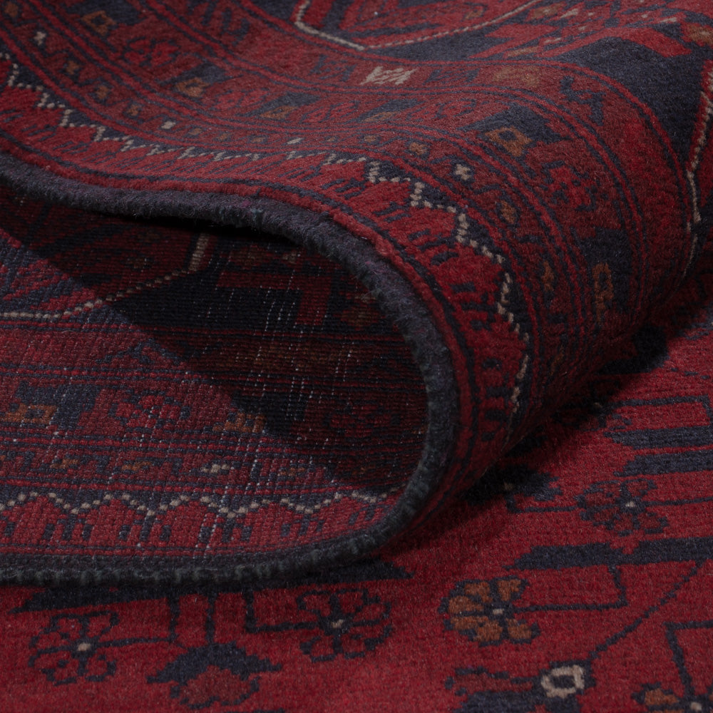 Afghan Teppich - Kunduz - 306 x 196 cm - dunkelrot