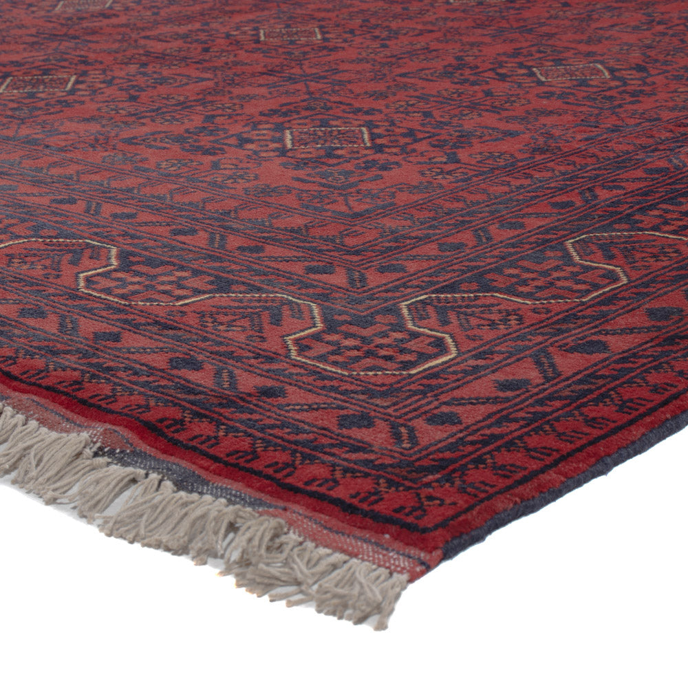 Afghan Teppich - Kunduz - 306 x 200 cm - dunkelrot
