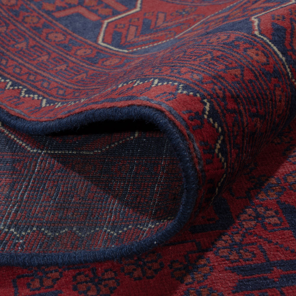Afghan Teppich - Kunduz - 289 x 199 cm - dunkelrot