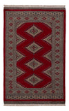 Pakistan Teppich 93x148cm - Orientteppich - Rechteckig / Rot / 93 x 148 cm Rechteckig
