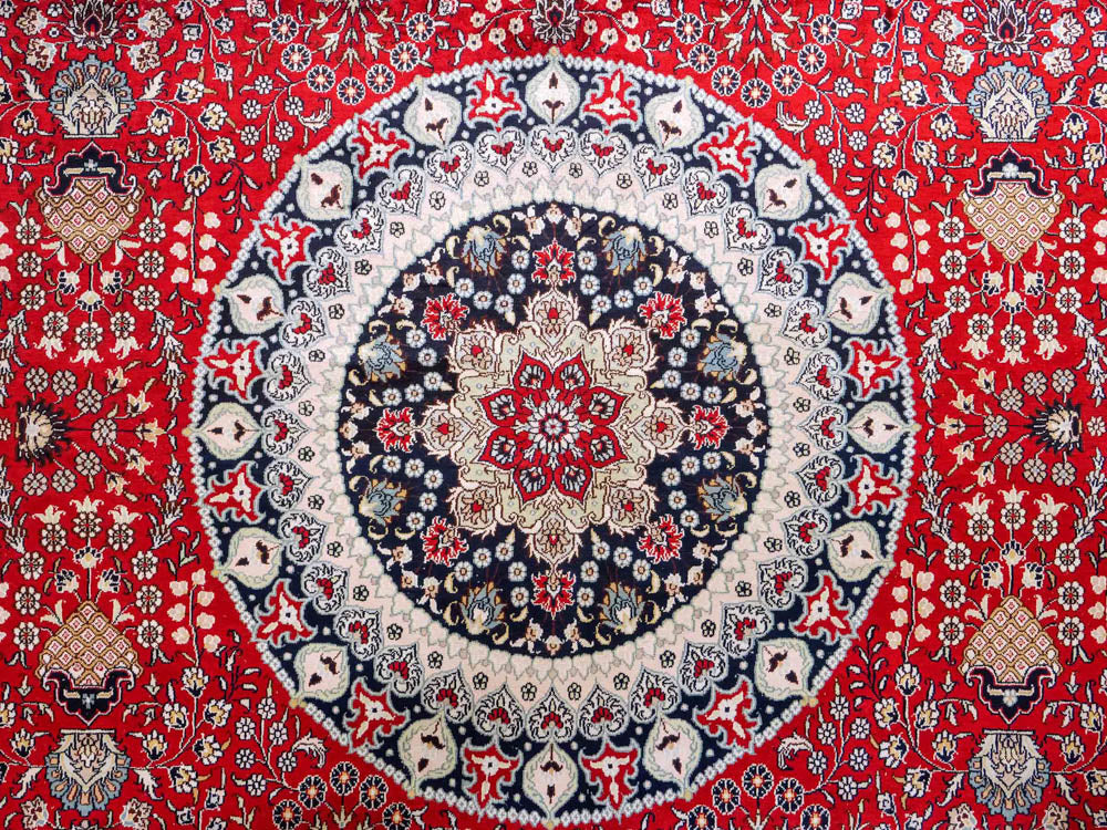 Seidenteppich - China Seide - 370 x 272 cm - rot