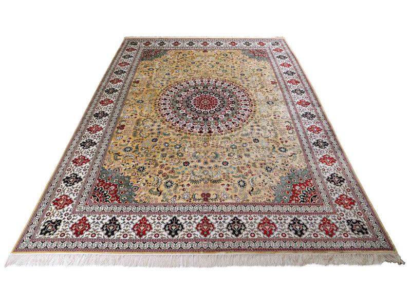 Seidenteppich - China Seide - 373 x 275 cm - hellbeige