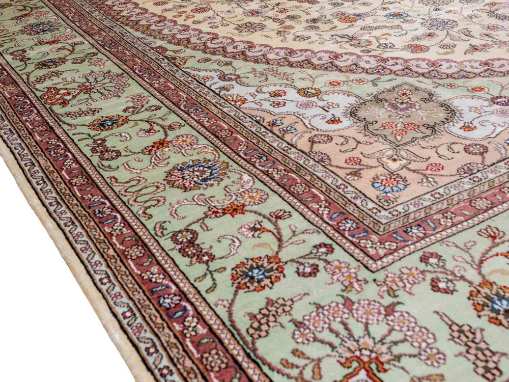 Seidenteppich - China Seide - 366 x 277 cm - beige