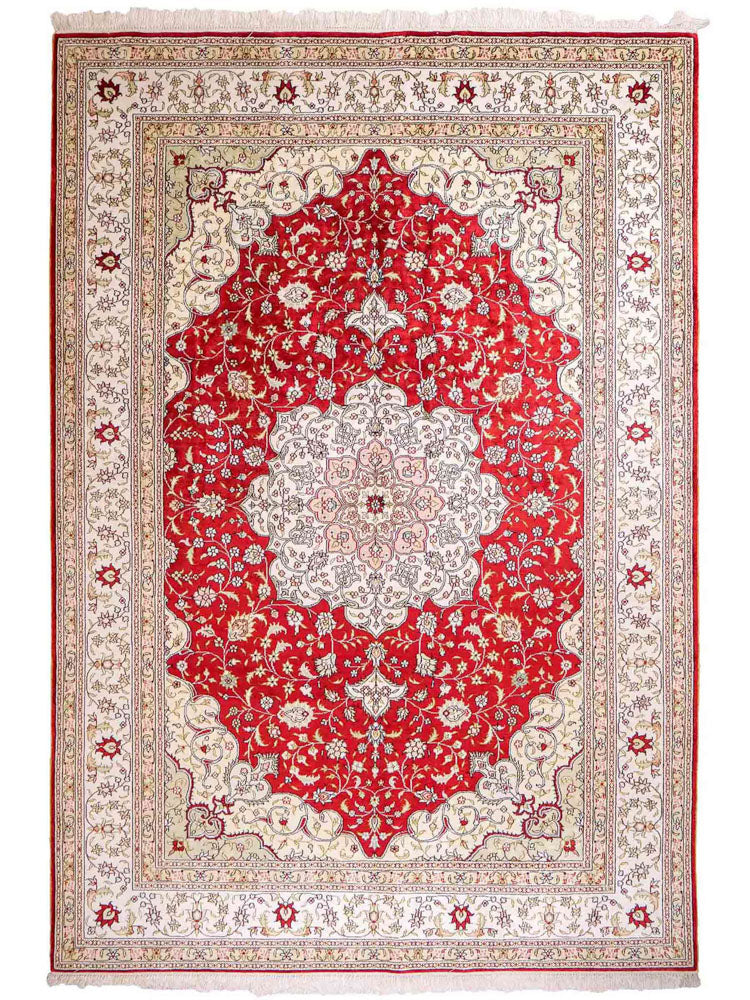 Seidenteppich - China Seide - 272 x 188 cm - rot