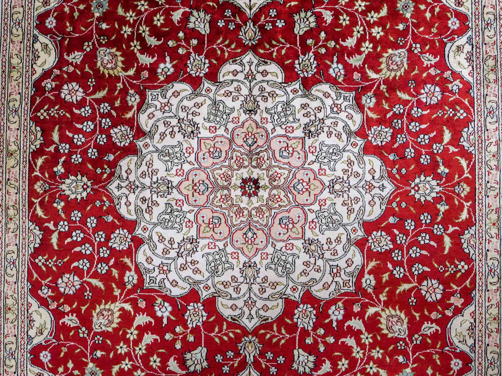 Seidenteppich - China Seide - 272 x 188 cm - rot