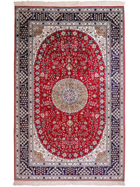 Seidenteppich - China Seide - 246 x 152 cm - rot
