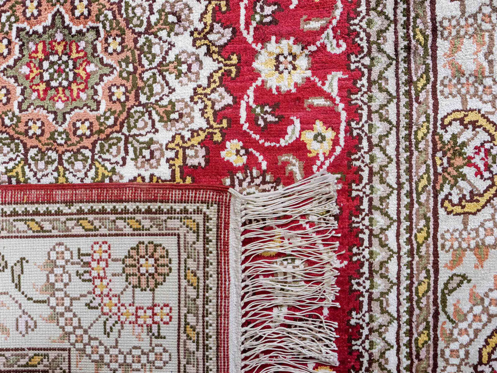 Seidenteppich - China Seide - 120 x 75 cm - rot