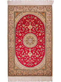 Seidenteppich - China Seide - 121 x 78 cm - rot