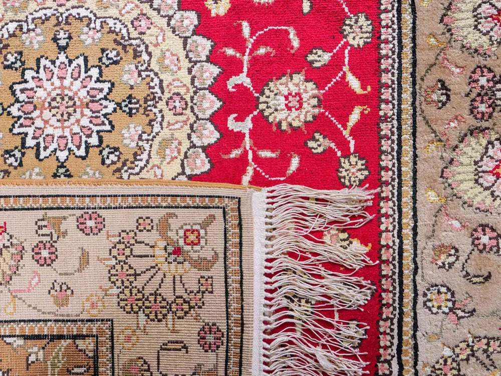 Seidenteppich - China Seide - 121 x 78 cm - rot