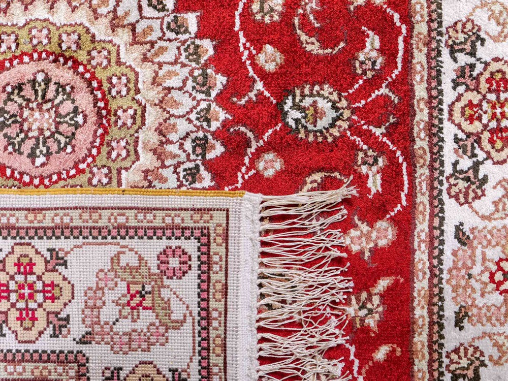 Seidenteppich - China Seide - 117 x 77 cm - rot