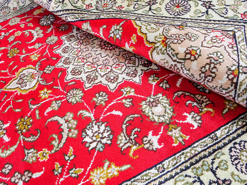 Seidenteppich - China Seide - 122 x 78 cm - rot