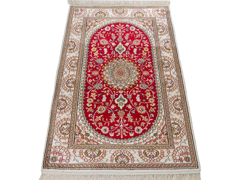 Seidenteppich - China Seide - 122 x 81 cm - rot