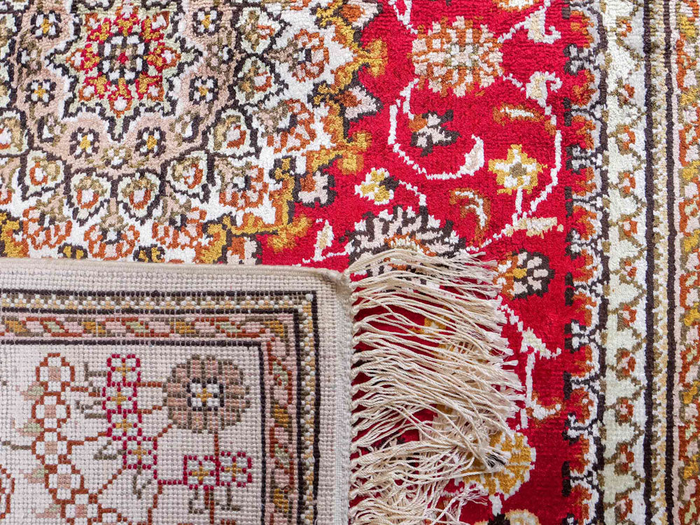 Seidenteppich - China Seide - 122 x 81 cm - rot