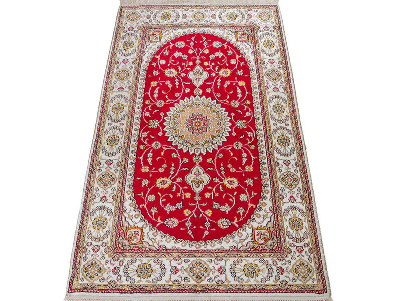 Seidenteppich - China Seide - 120 x 77 cm - rot