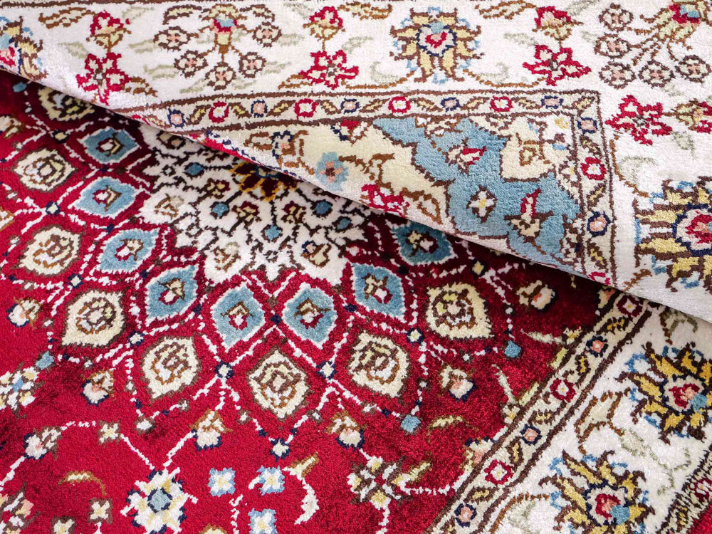 Seidenteppich - China Seide - 87 x 56 cm - rot