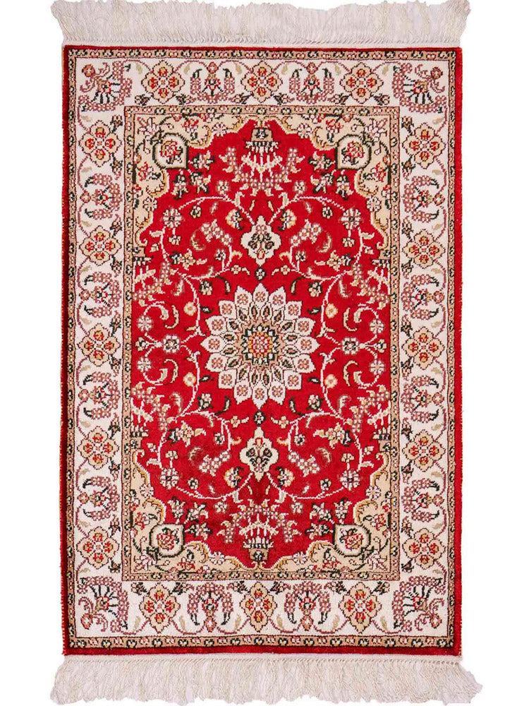 Seidenteppich - China Seide - 91 x 62 cm - rot