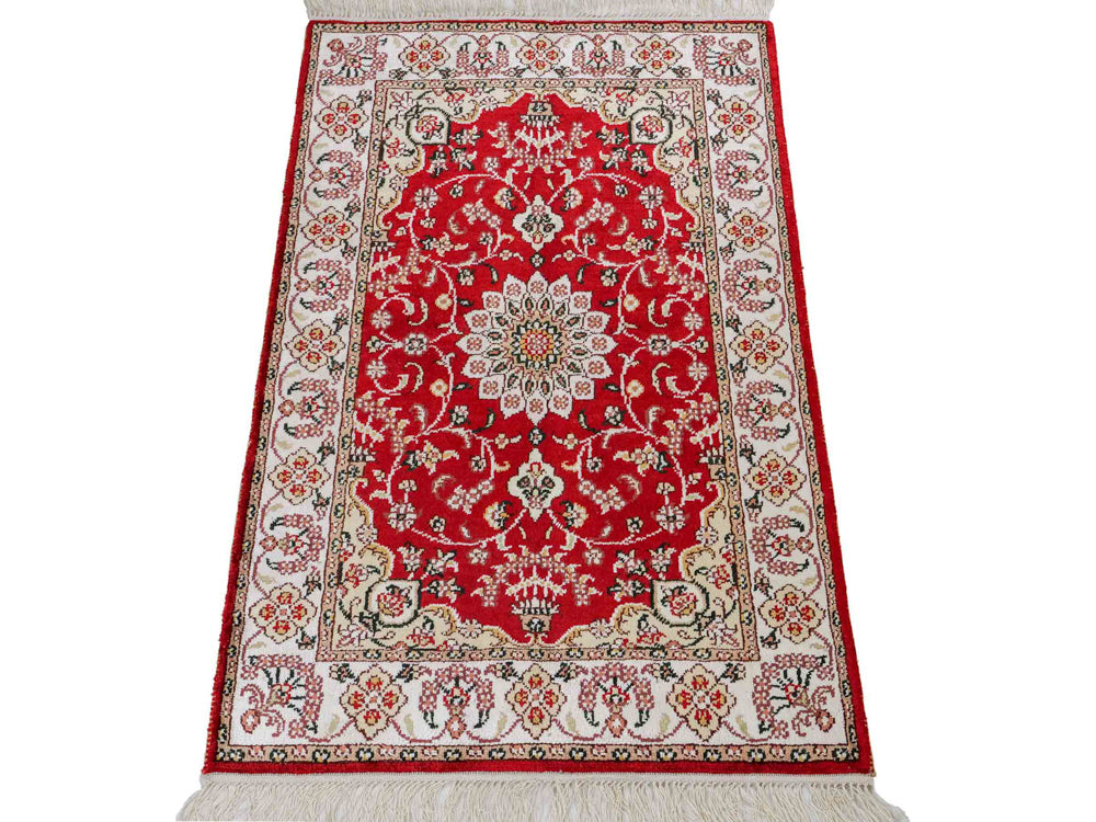 Seidenteppich - China Seide - 91 x 62 cm - rot