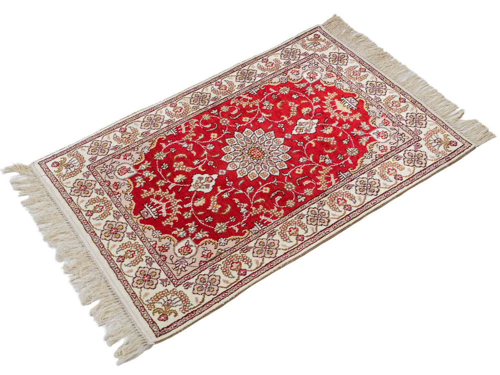 Seidenteppich - China Seide - 92 x 60 cm - rot